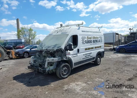 2019 Ram Promaster 1500 High Roof 136 Wb из США, поврежденный, VIN 3C6TRVBG9KE556707